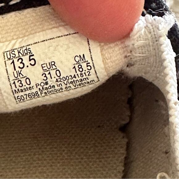 Vans Kids Classic Slip-On Color Block Shoes Red/Blue Size 13.5 - Picture 8 of 9